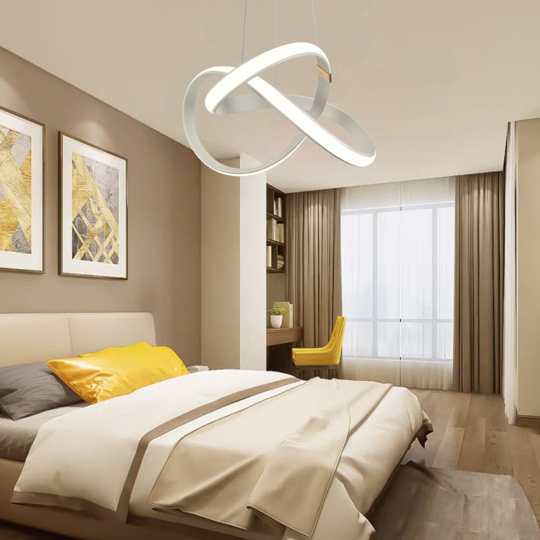 Curly Matt White Hanging Light (9019-600mm)