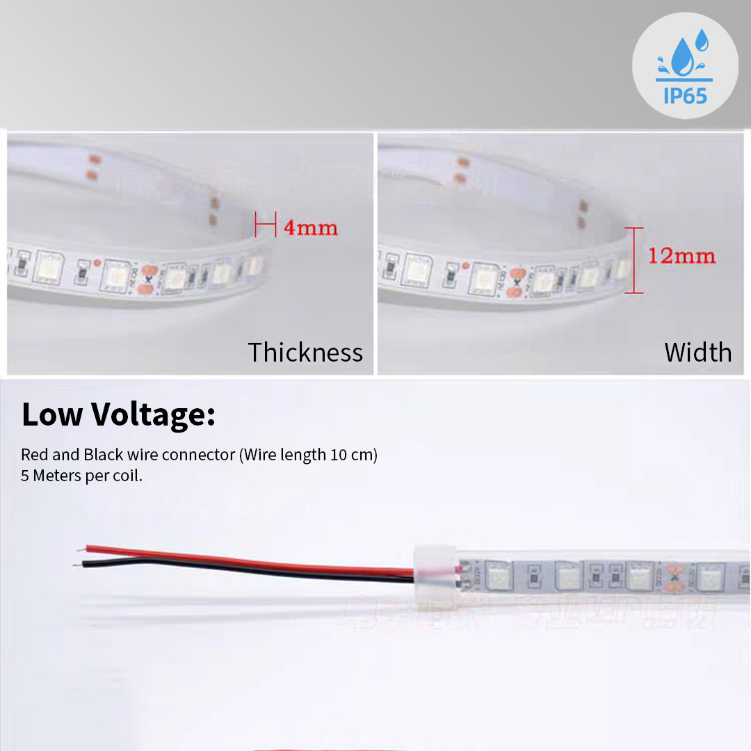 12V 5050 1M / 60 LED Strip Light Weatherproof (5050 IP65)