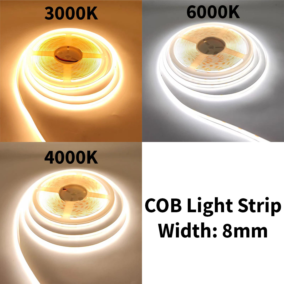 8MM 24V COB 1M /480 LED Strip Light