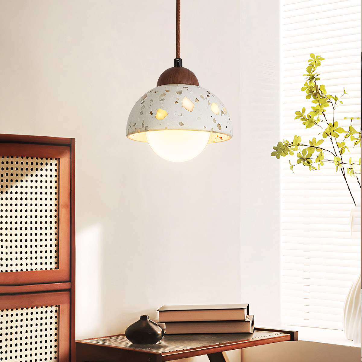 Nordic Stone Marble Round Pendant