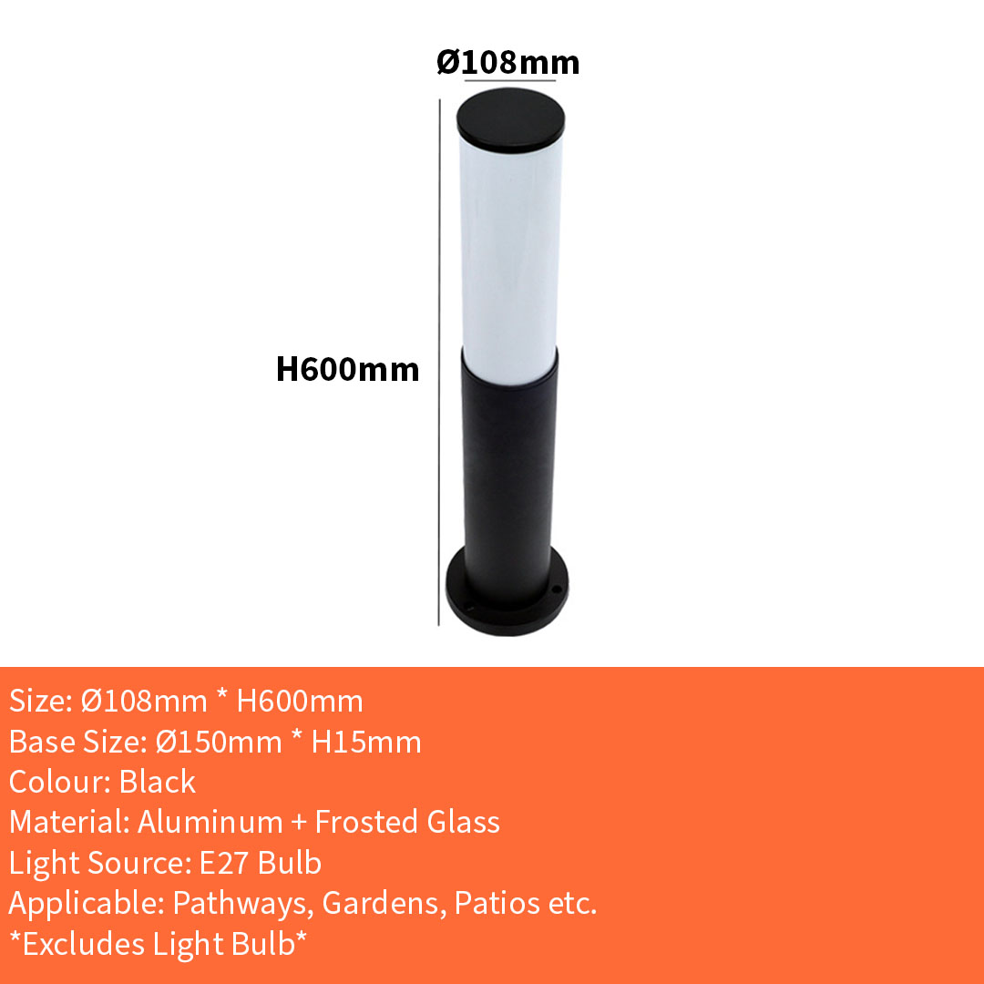 E27 Outdoor Bollard (BL-21 BK)