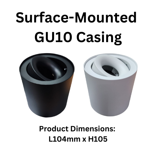Surface-Mounted GU10 Casing (622A16-BK/WH)