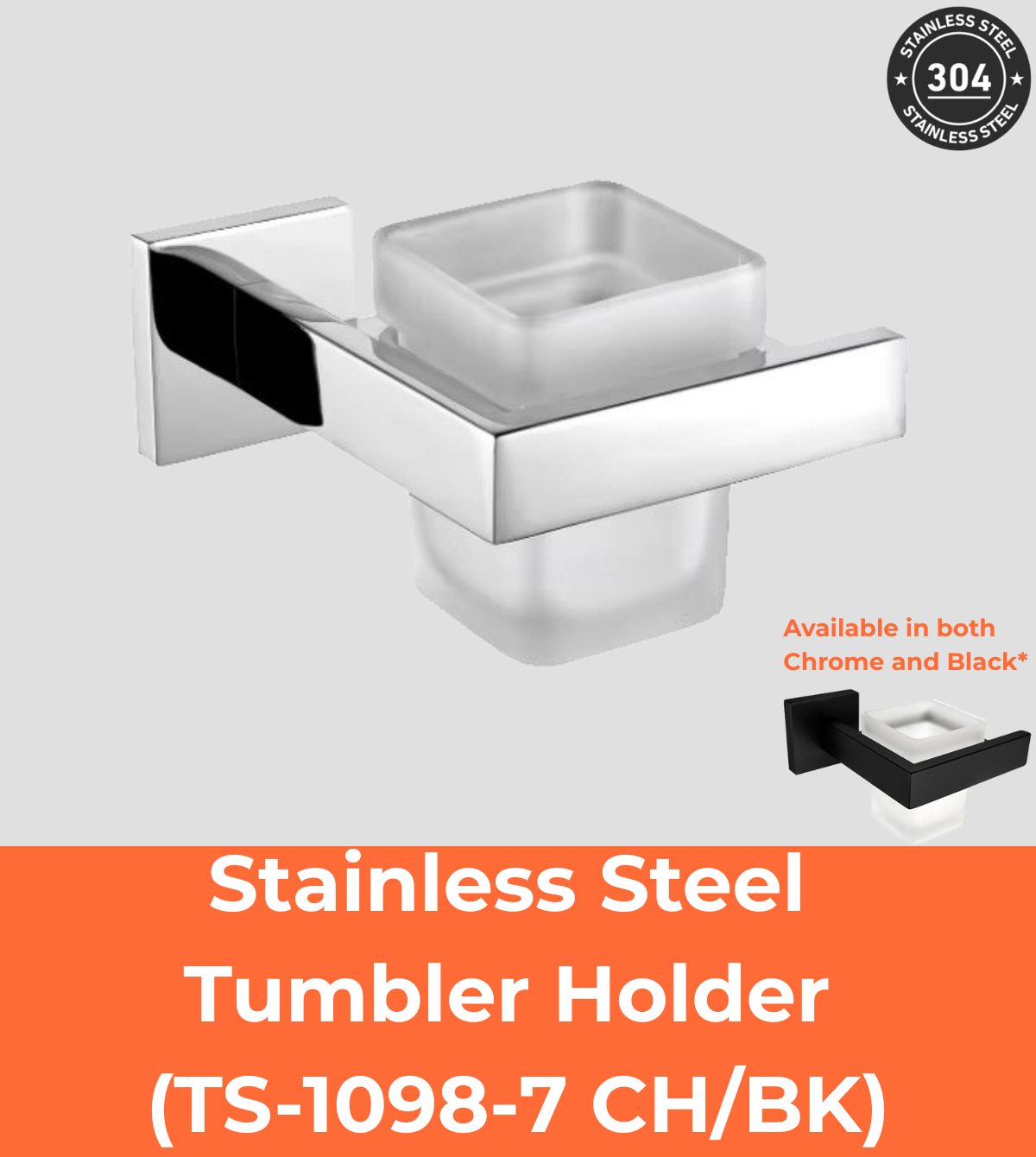 Stainless Steel Tumbler Holder (TS-1098-7 CH/BK)