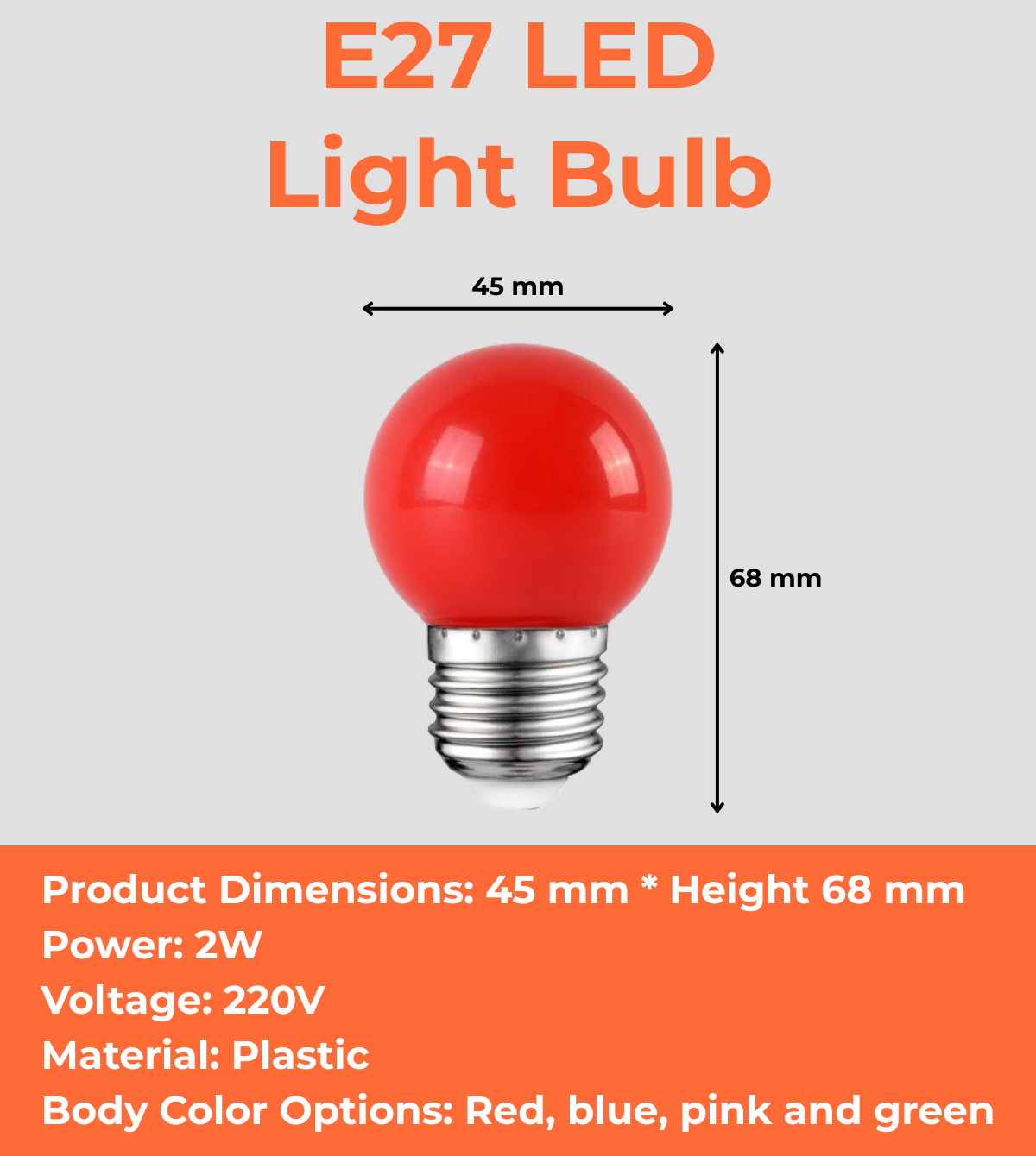 E27 LED Light Bulb