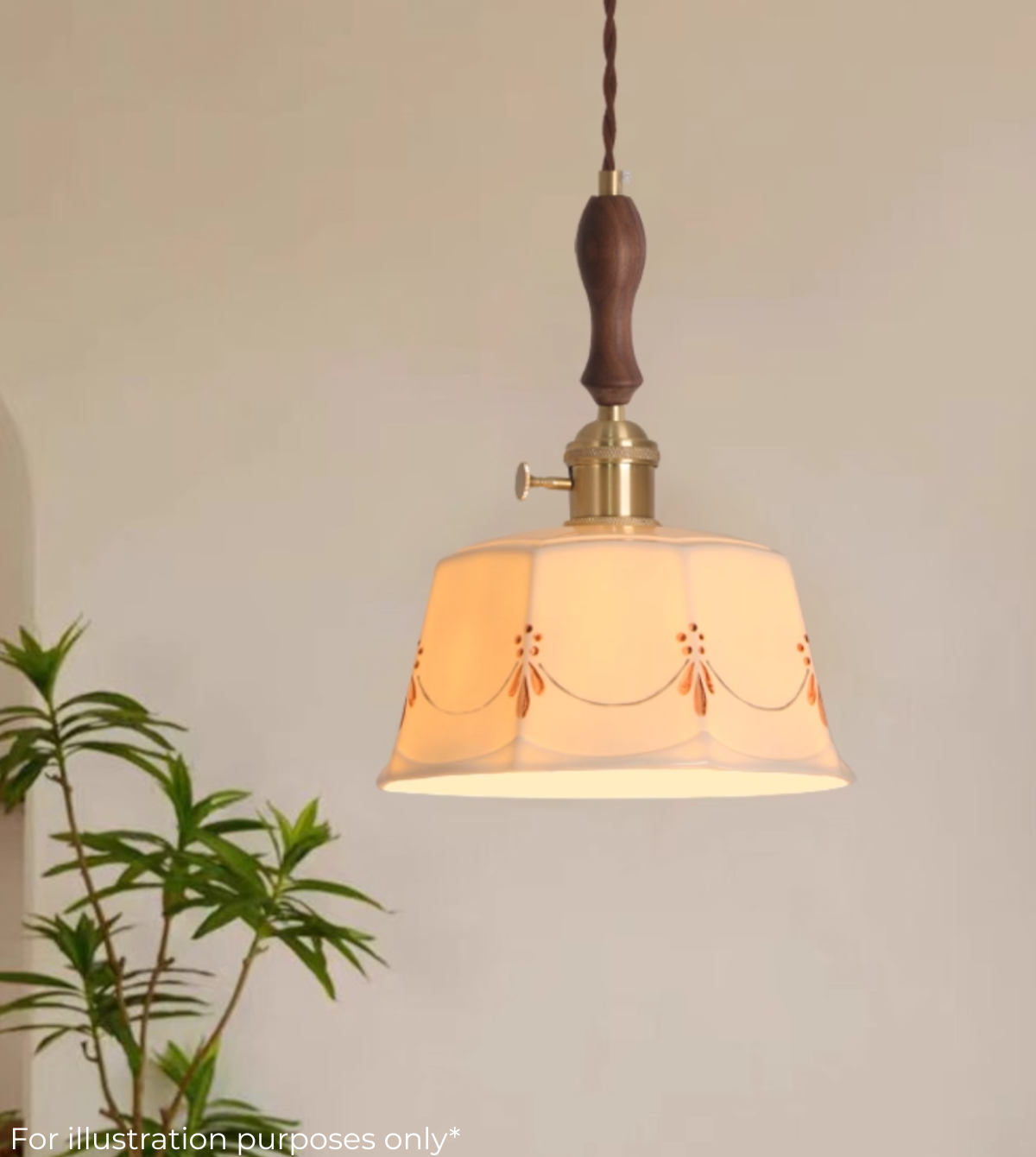 Retro Classic Ceramic White Pendant Light (XD73)