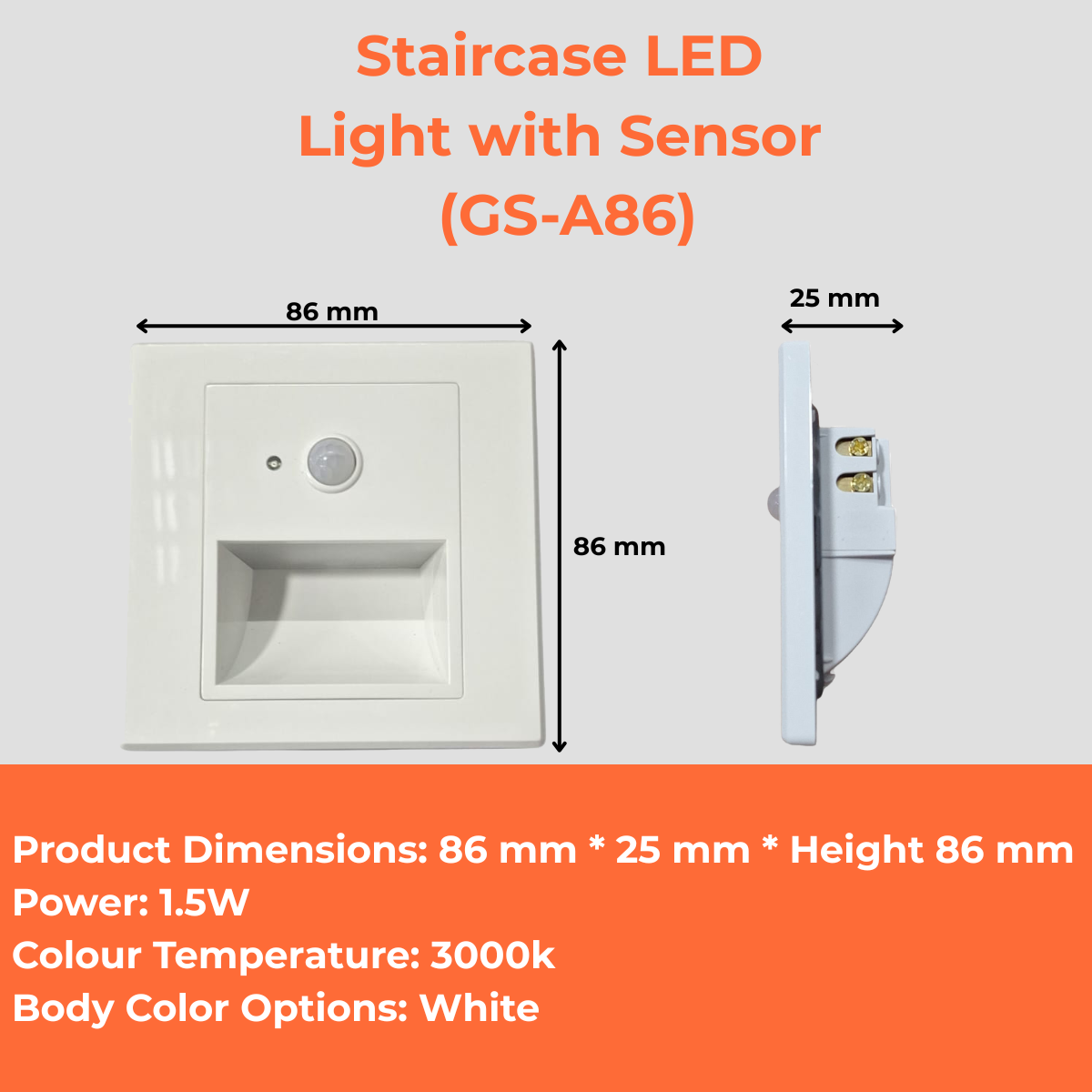 Staircase LED Light with Sensor (GS-A86)