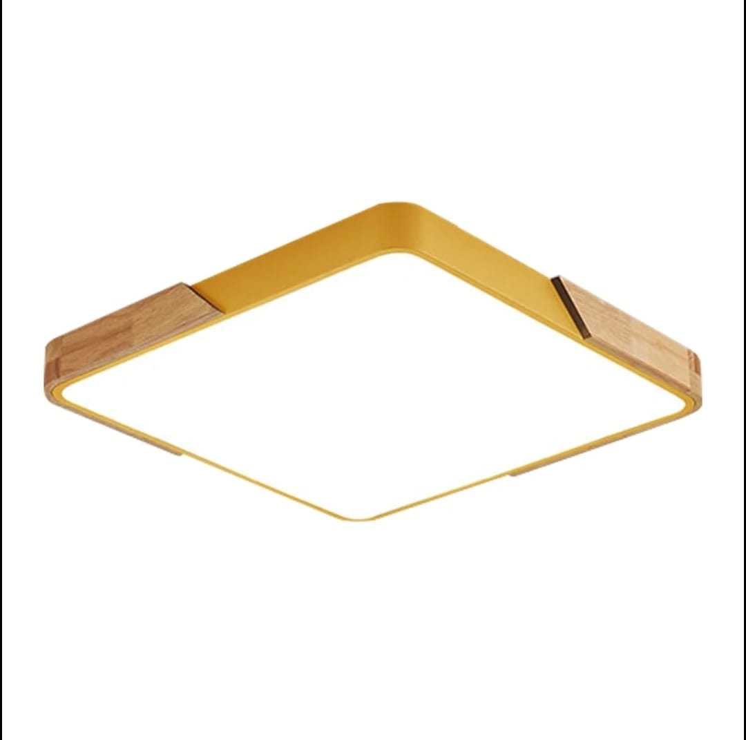 Nordic Wood and Acrylic Ceiling Light (Square)
