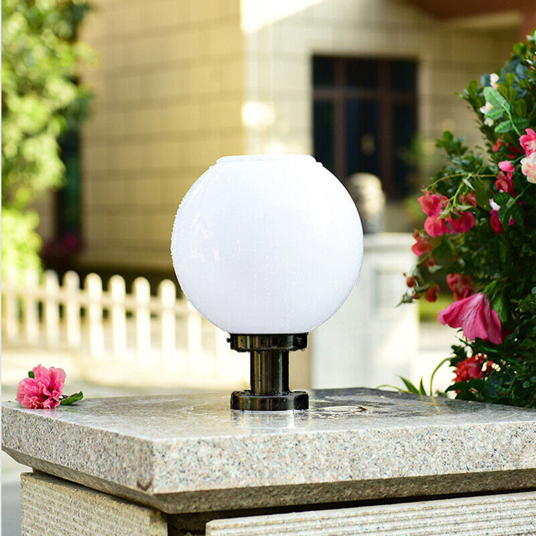Solar Round Frosted Pillar Light (Solar RD 250mm/F)
