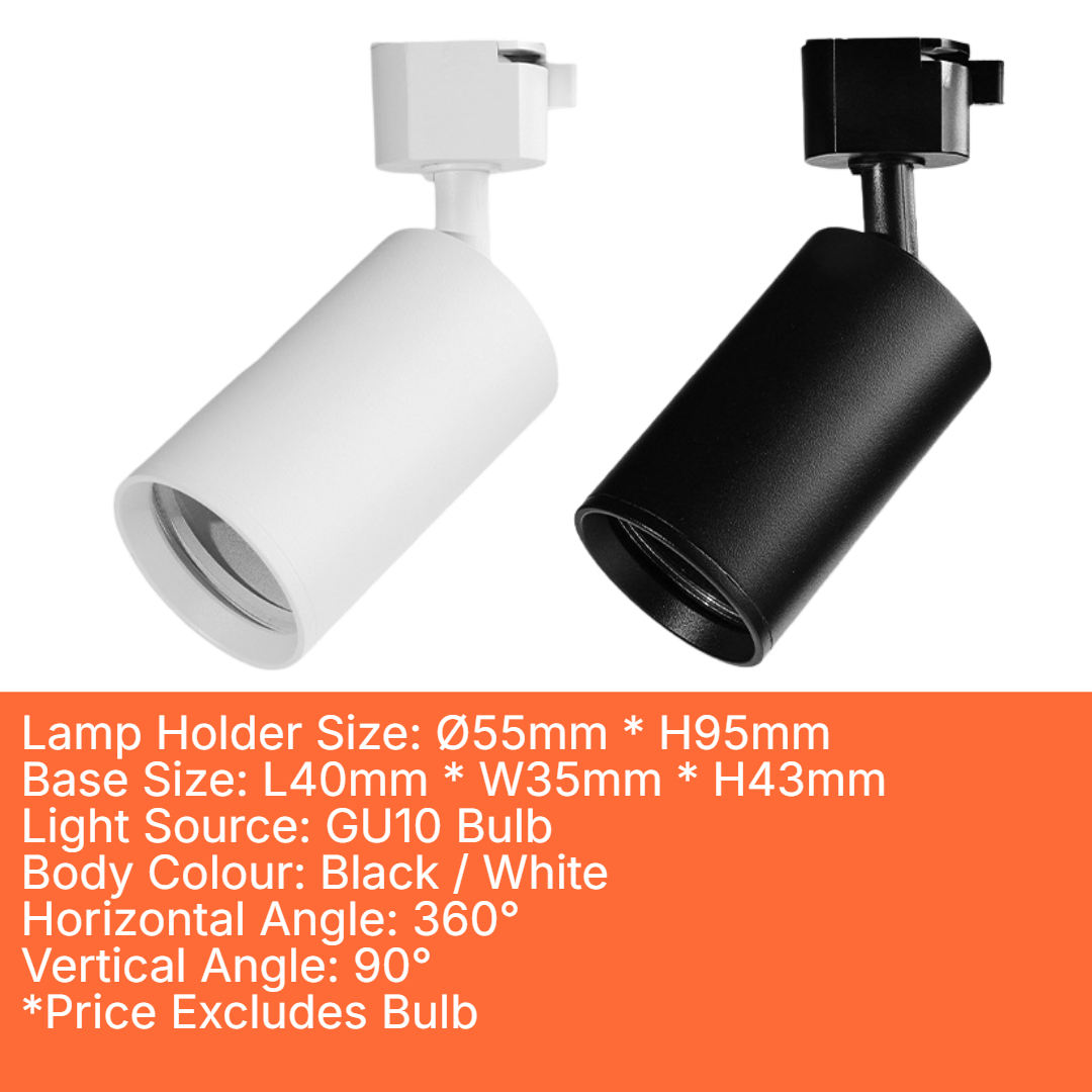 GU10 Holder Normal Track (T804/GU10-BK/WH)