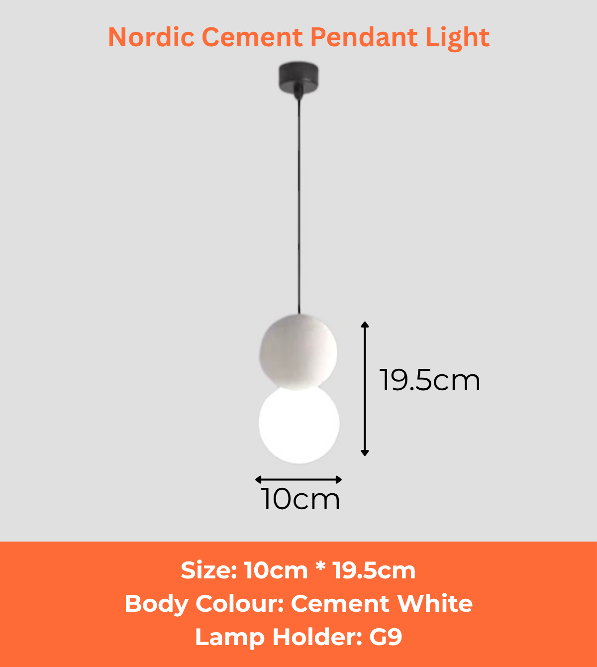 Nordic Cement Pendant Light
