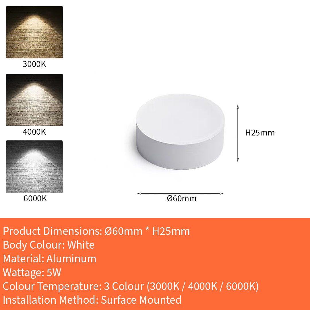 Surface Cabinet Light 5W 3 Color (5W 3Color)