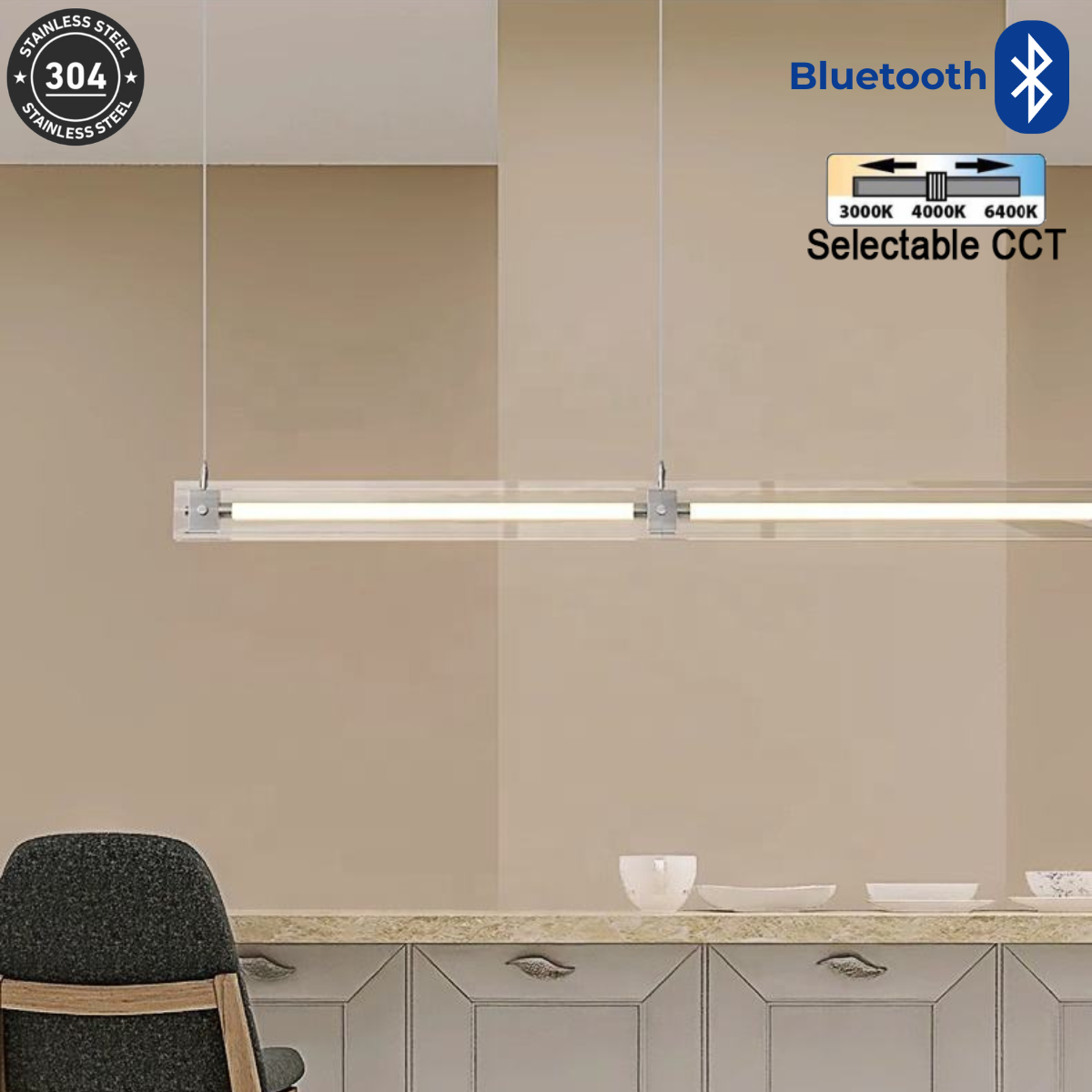 Modern Led Glass Hanging Light