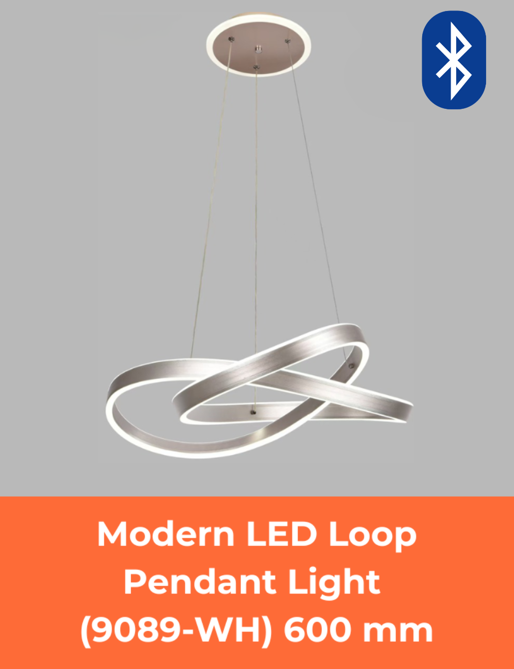 Modern LED Loop Pendant Light (9089-WH) 600 mm