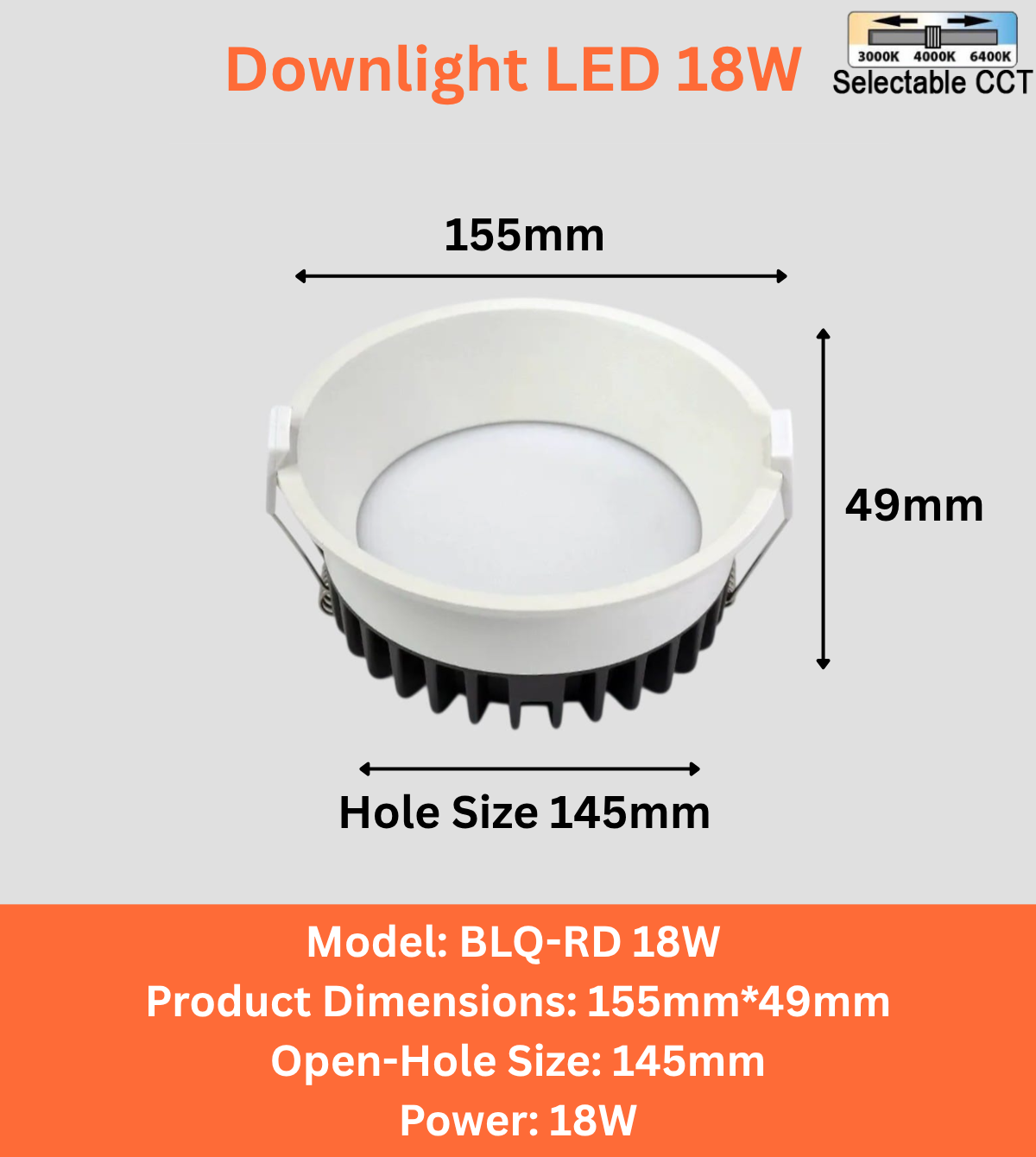 Downlight LED (BLQ-RD 12W/18W/24W)