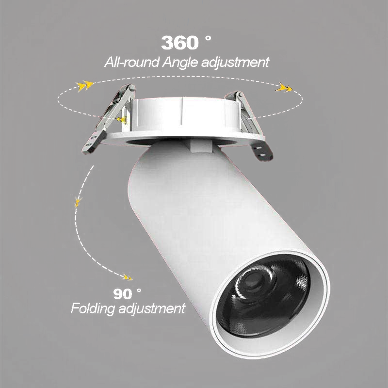 Retractable Recessed LED Spotlight - (HM CCT)