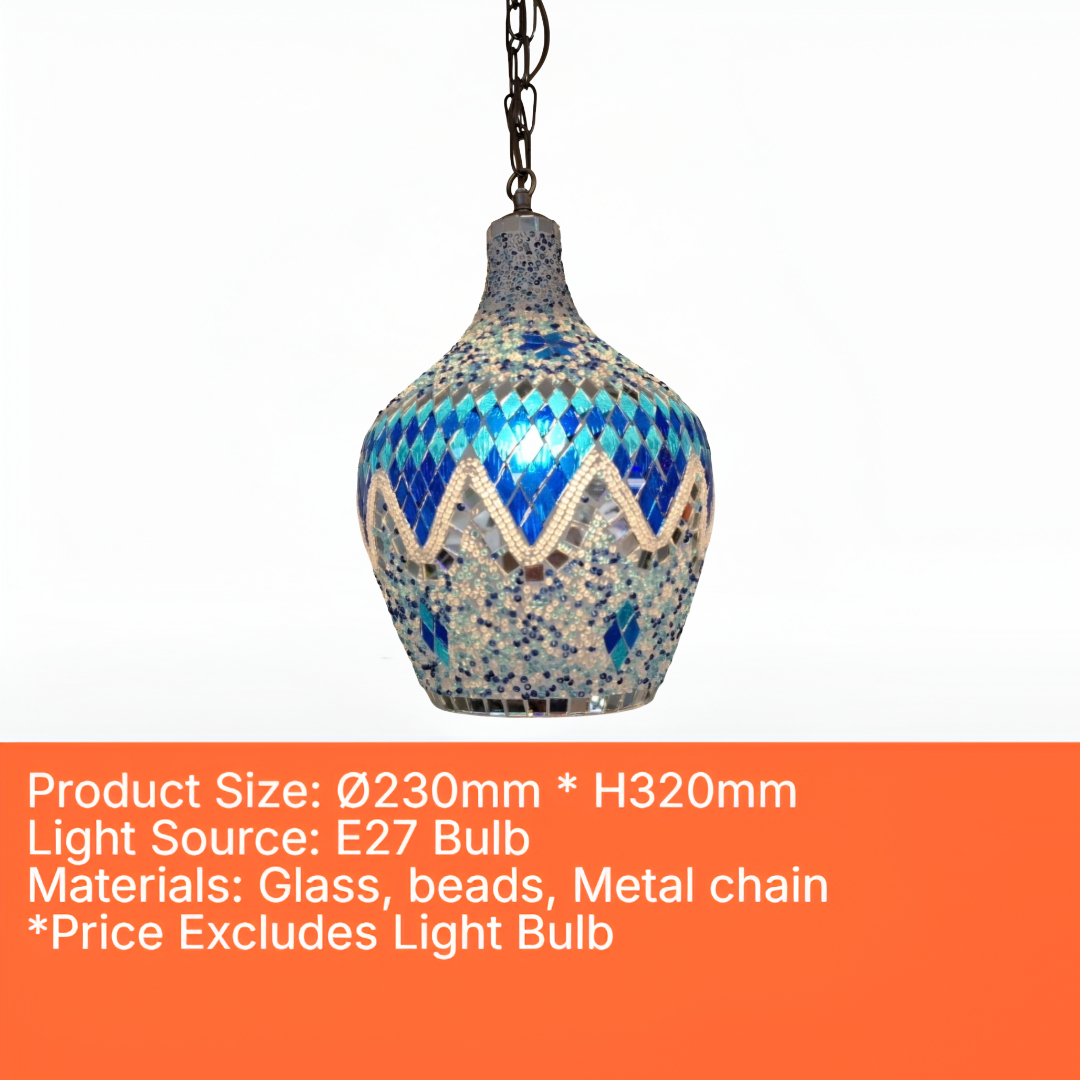 Tiffany Blue Patterned Hanging Light (XJ - 02)