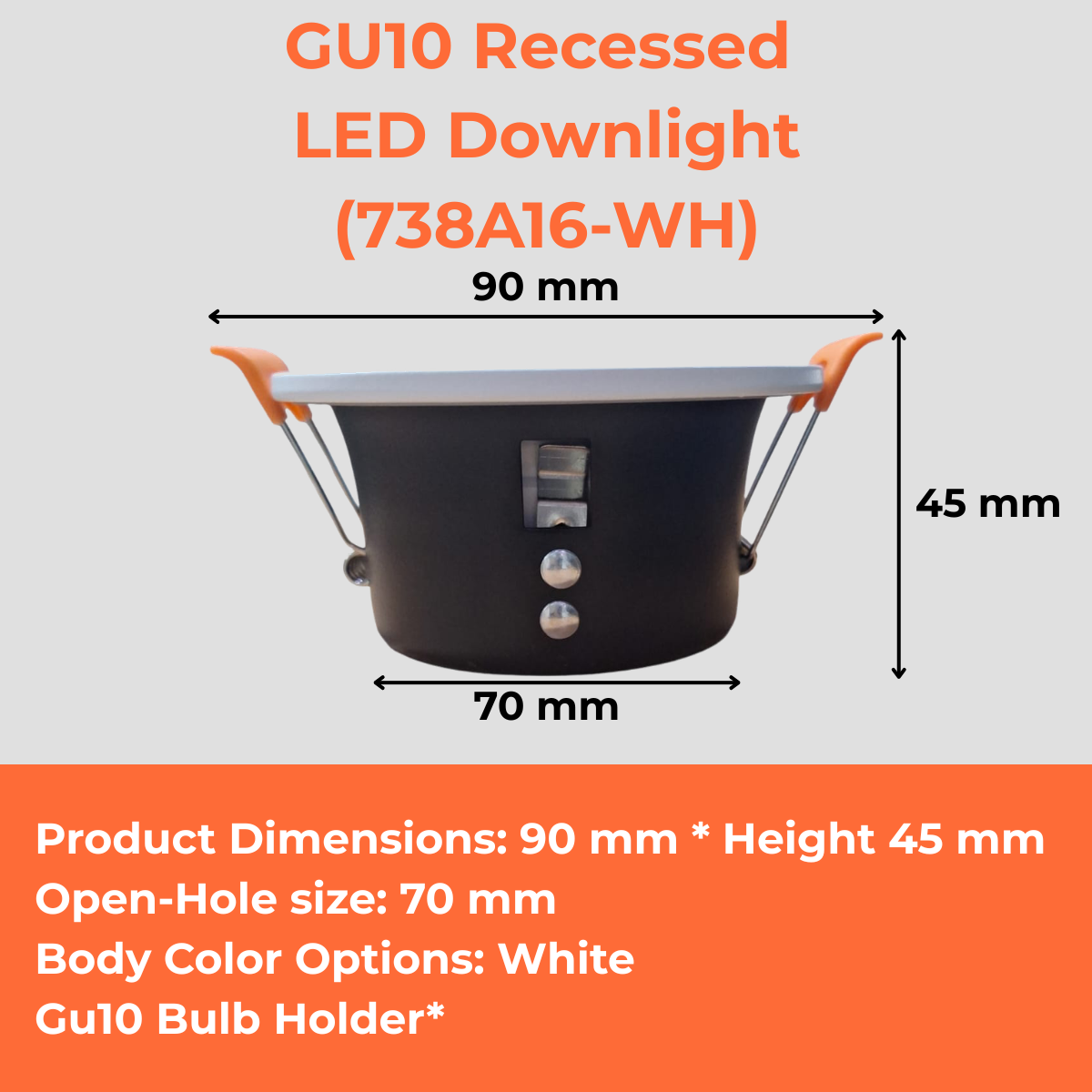 Recessed LED Downlight (738A16-WH)