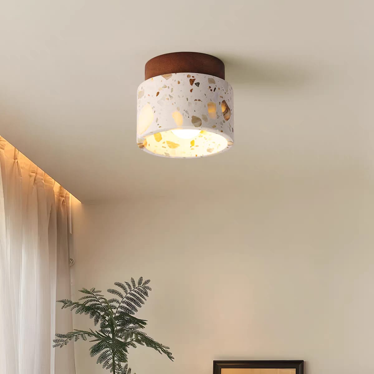Natural Stone Ceiling Light