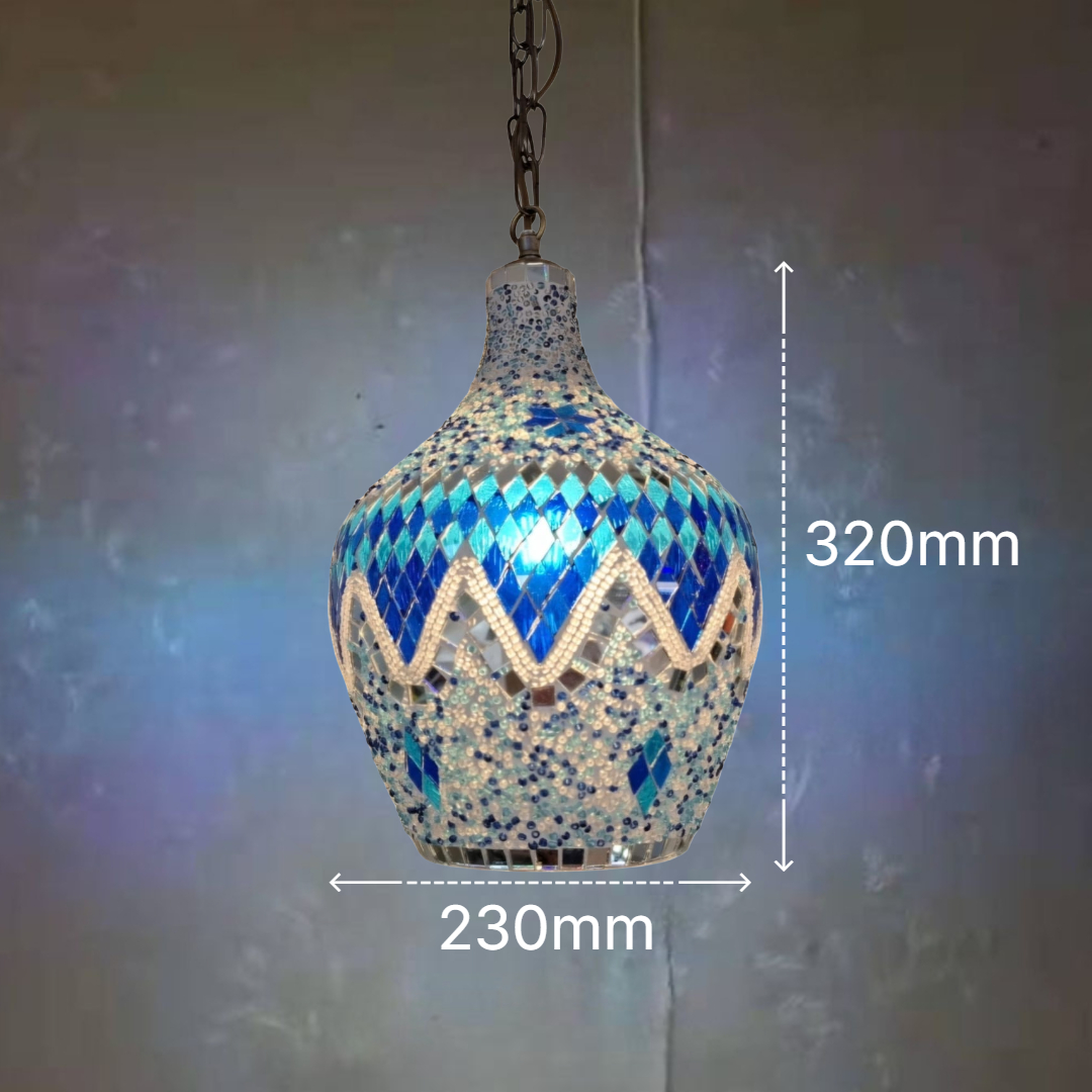 Tiffany Blue Patterned Hanging Light (XJ - 02)