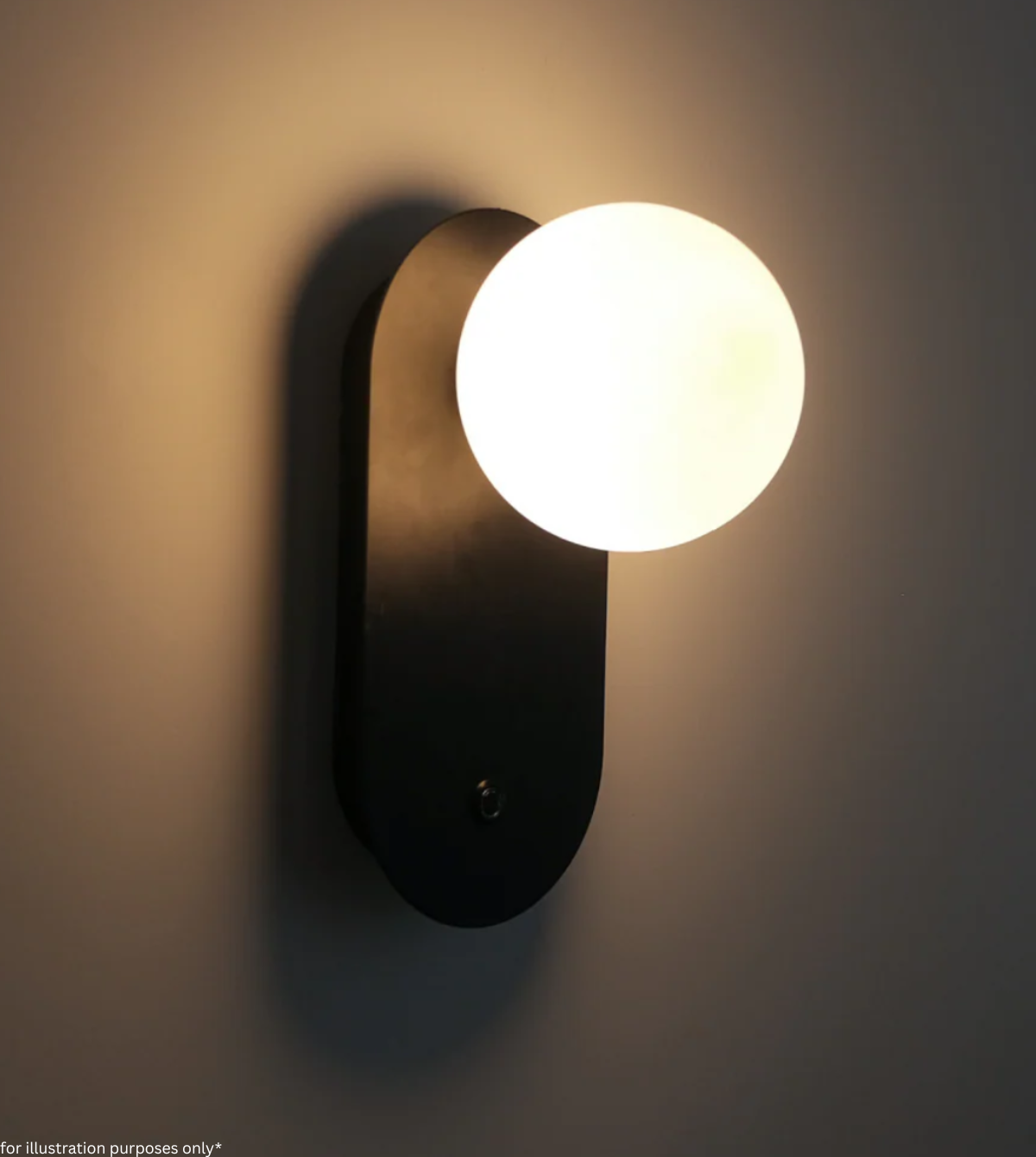 Globe Wall Light (HL2613G9001-100 WH/BK)
