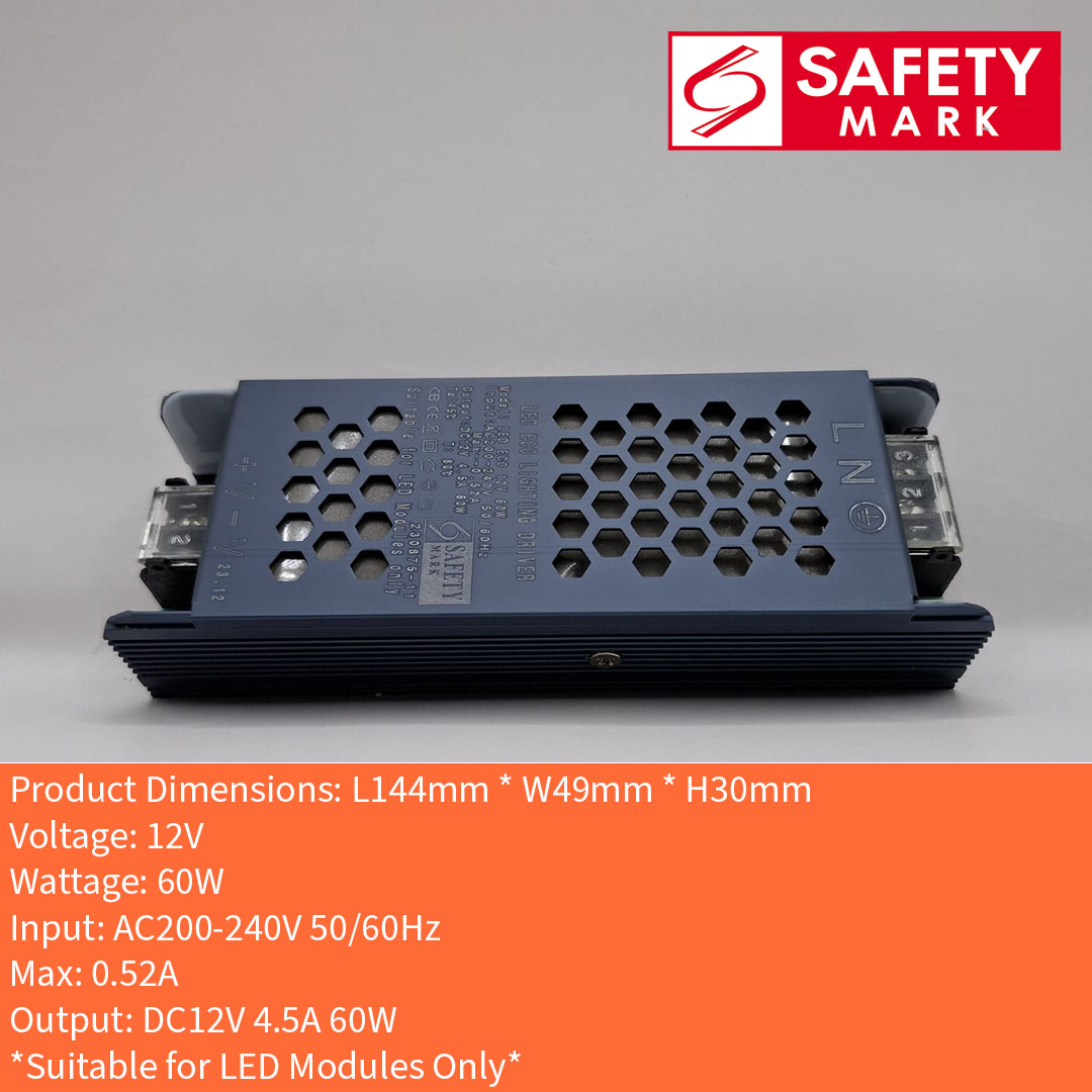 Safety Mark LED Strip Driver 12V