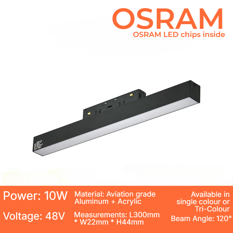 Black Magnetic Track Floodlight