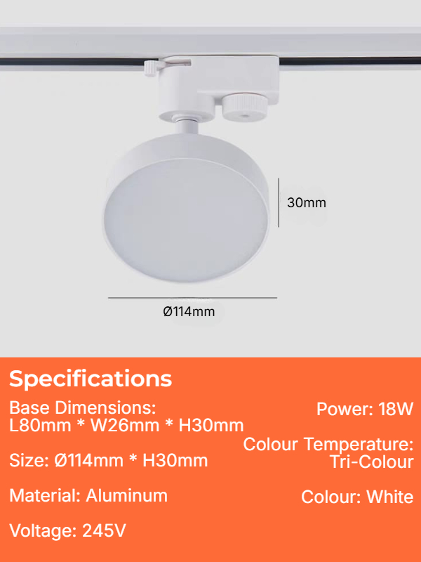 GD 115 Normal Track Light 3 Colour