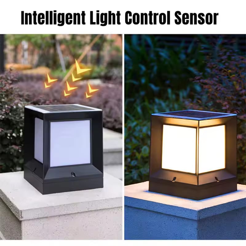Solar Square Frosted Pillar Light (Solar SQ 300mm/F)