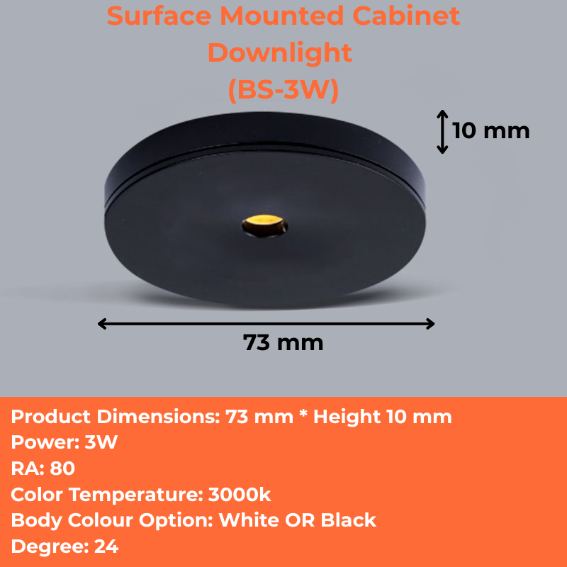 Surface Mounted Cabinet Downlight (BS-3W)