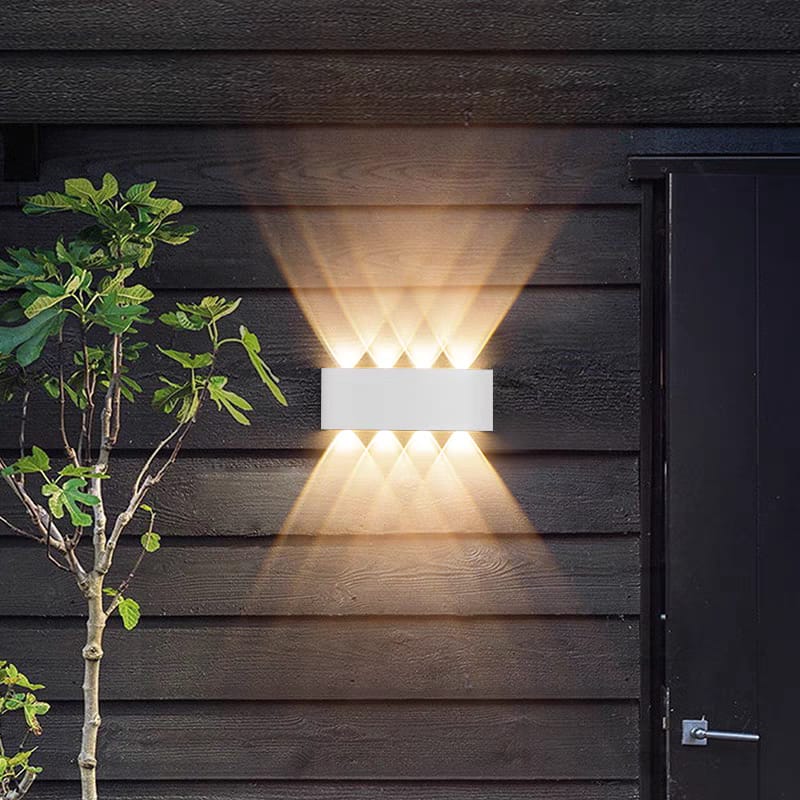 Dual-Directional Wall Light - 8 Light Rays (W/856-8-WH/BK-Y)