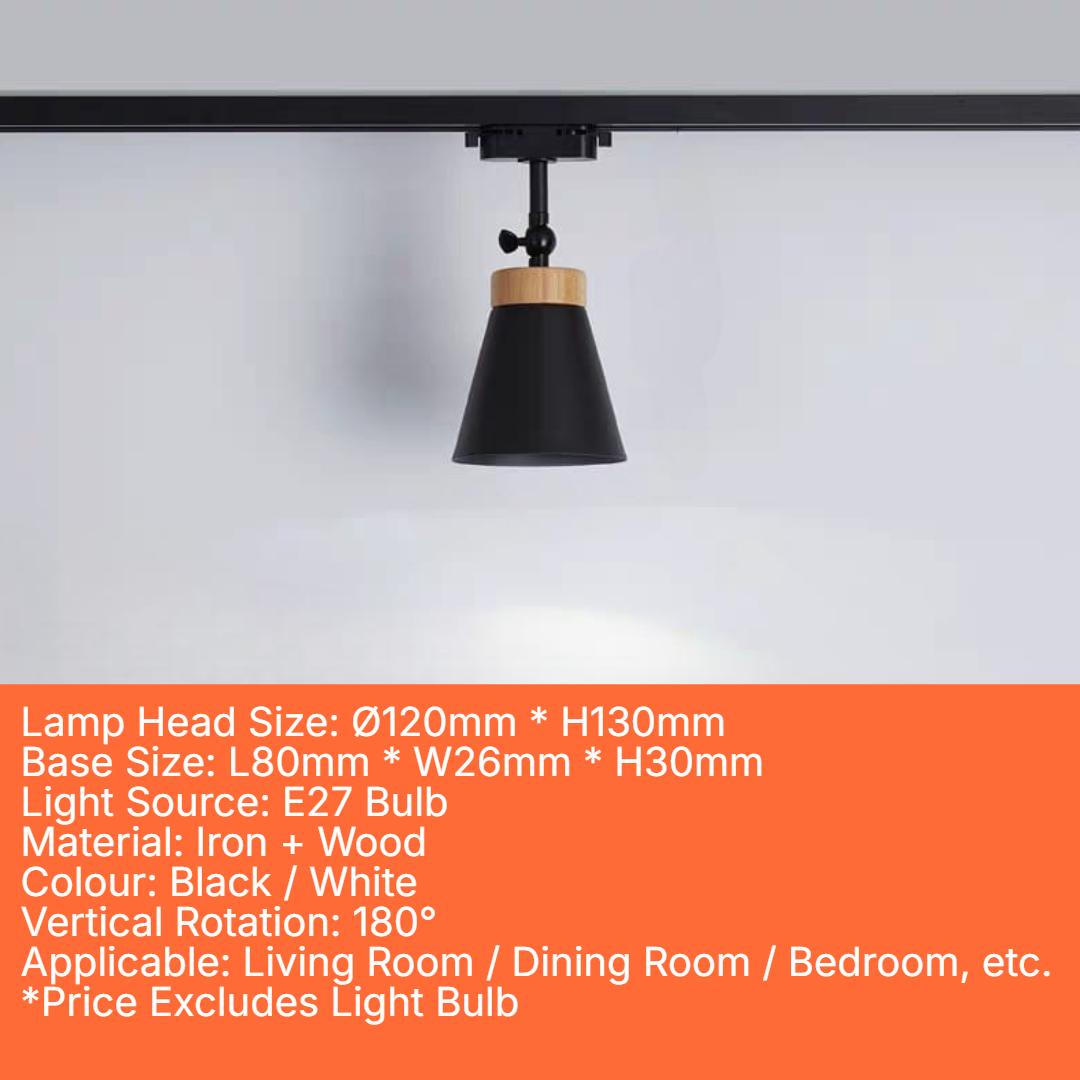 E27 Normal Track Holder (NTL/E27C-BK/WH)