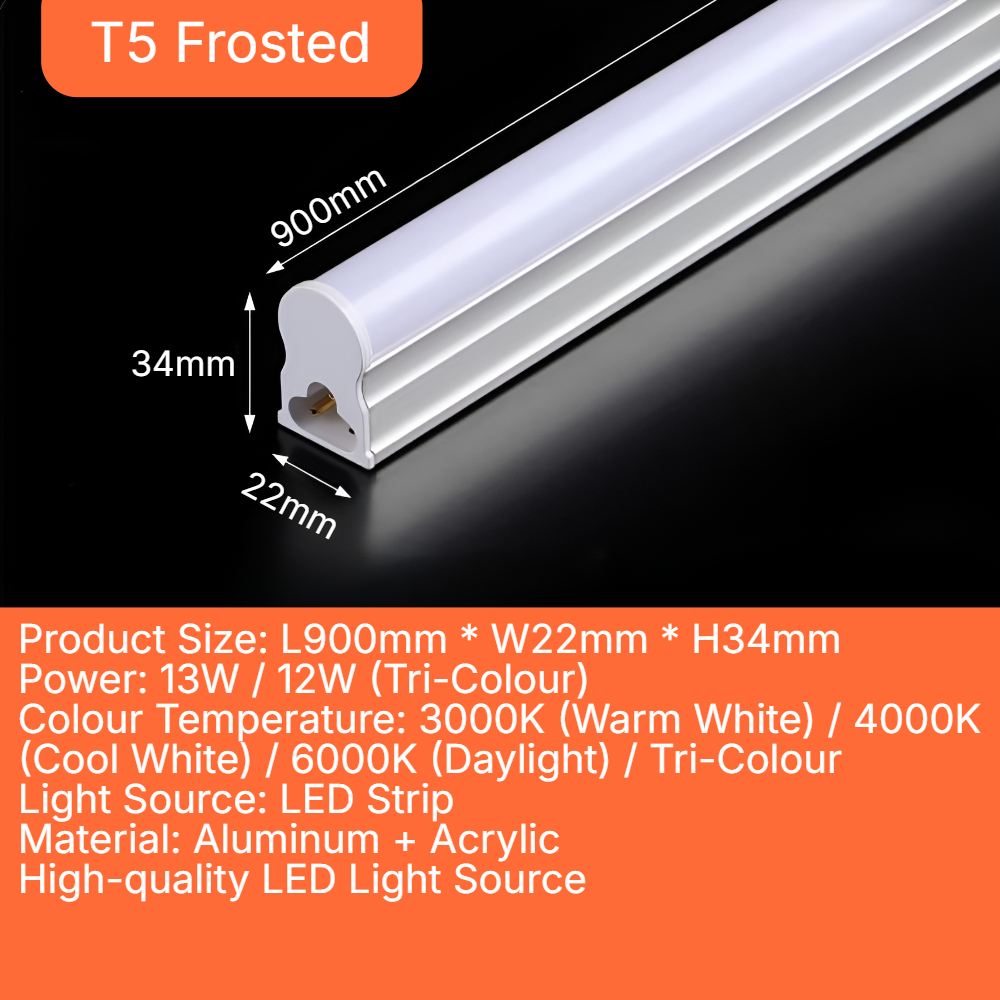 LED T5 3FT 900mm Frosted Cover Fluorescent Lamp