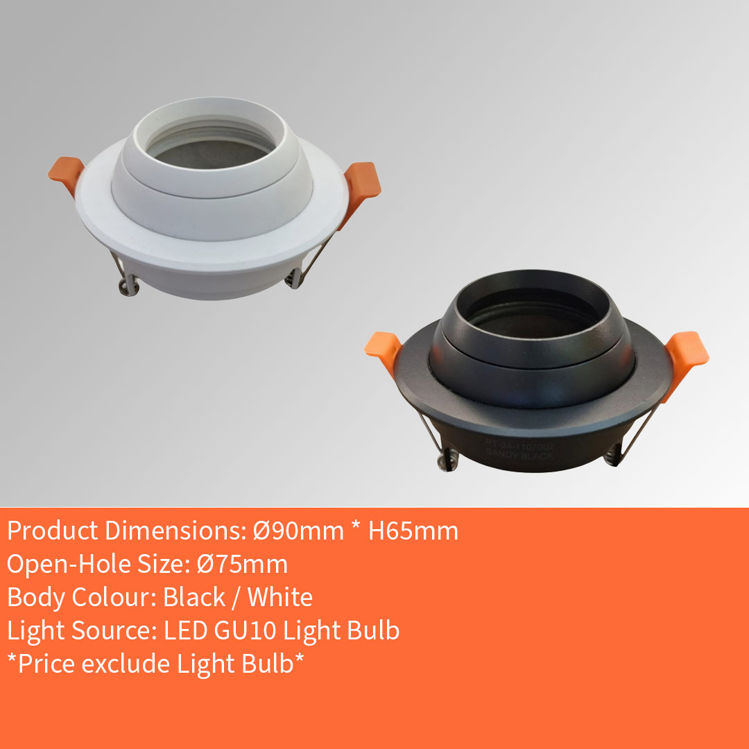 GU10 Casing (RT-24-1107001-BK/WH)