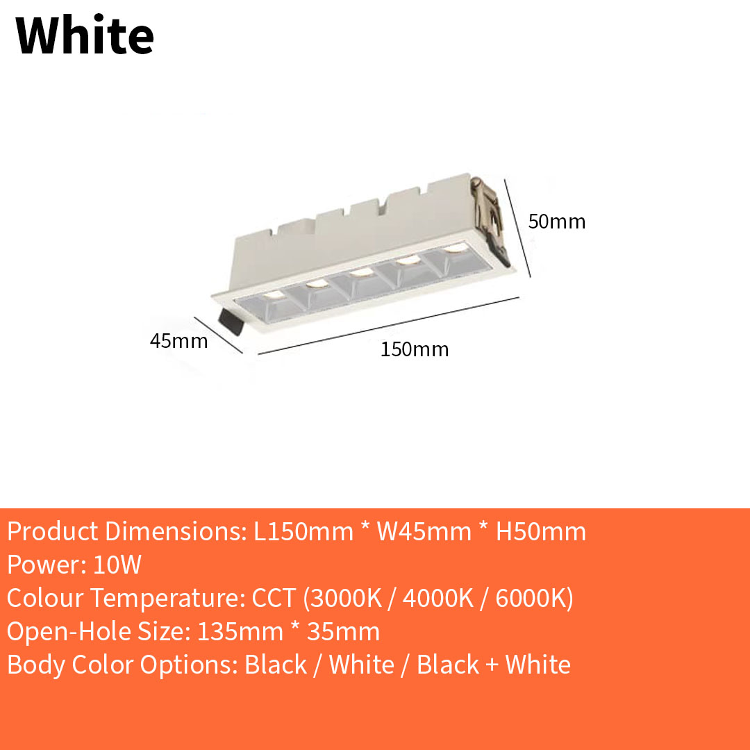 K705-10W Lego Linear Recessed Spotlight