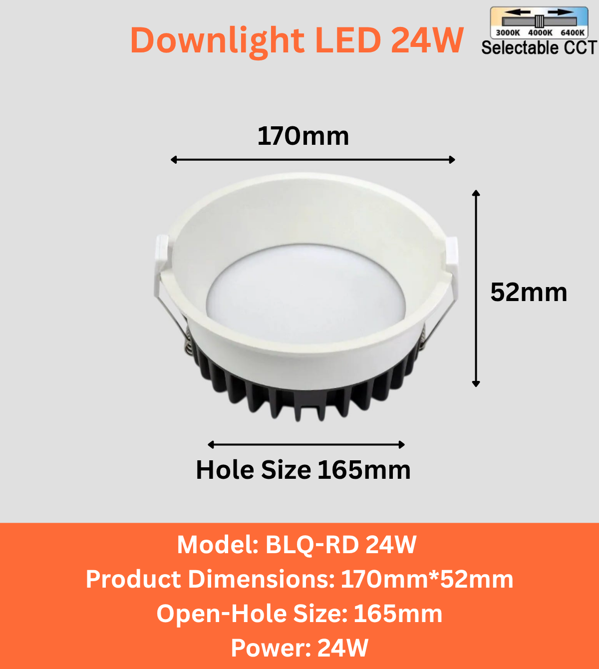 Downlight LED (BLQ-RD 12W/18W/24W)
