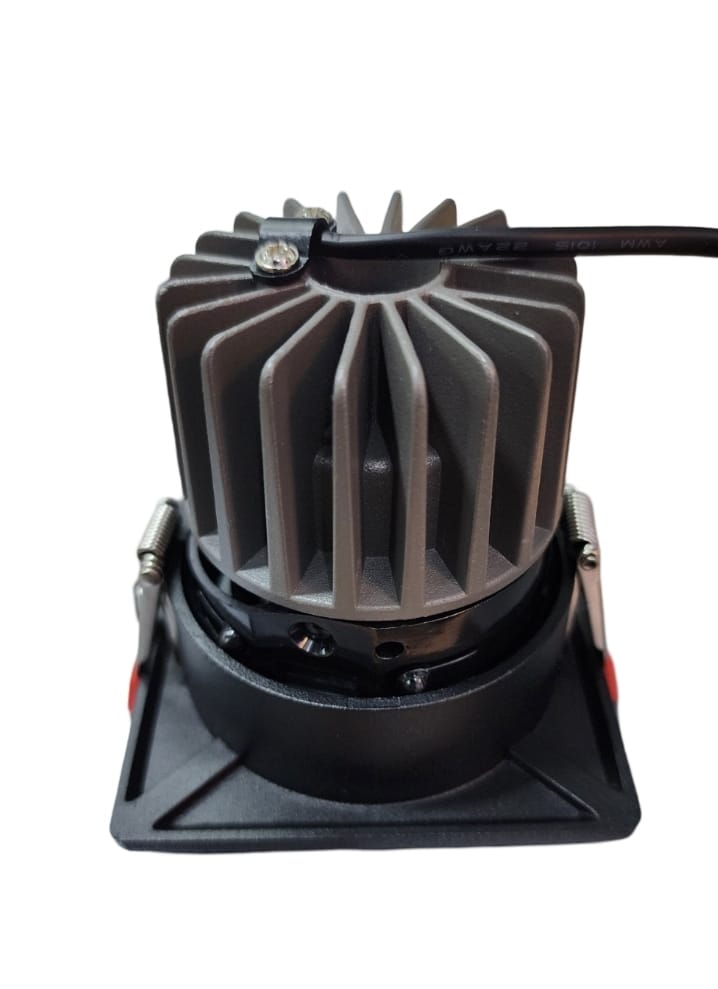 COB 12W Bulb Square Casing (12W-SQ-BK)