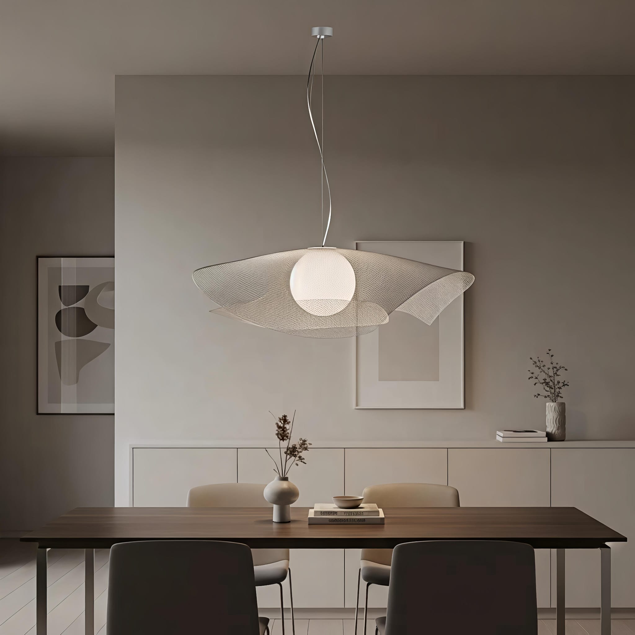 White French Designer Chandelier