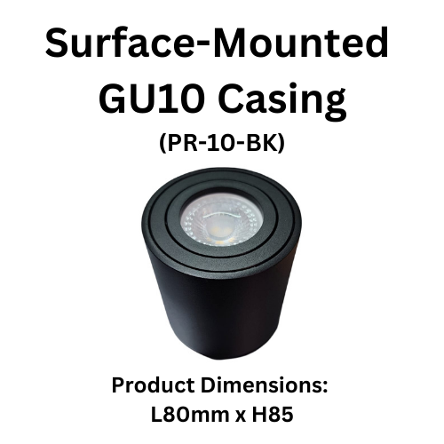 Surface-Mounted GU10 Casing (PR-10-BK)