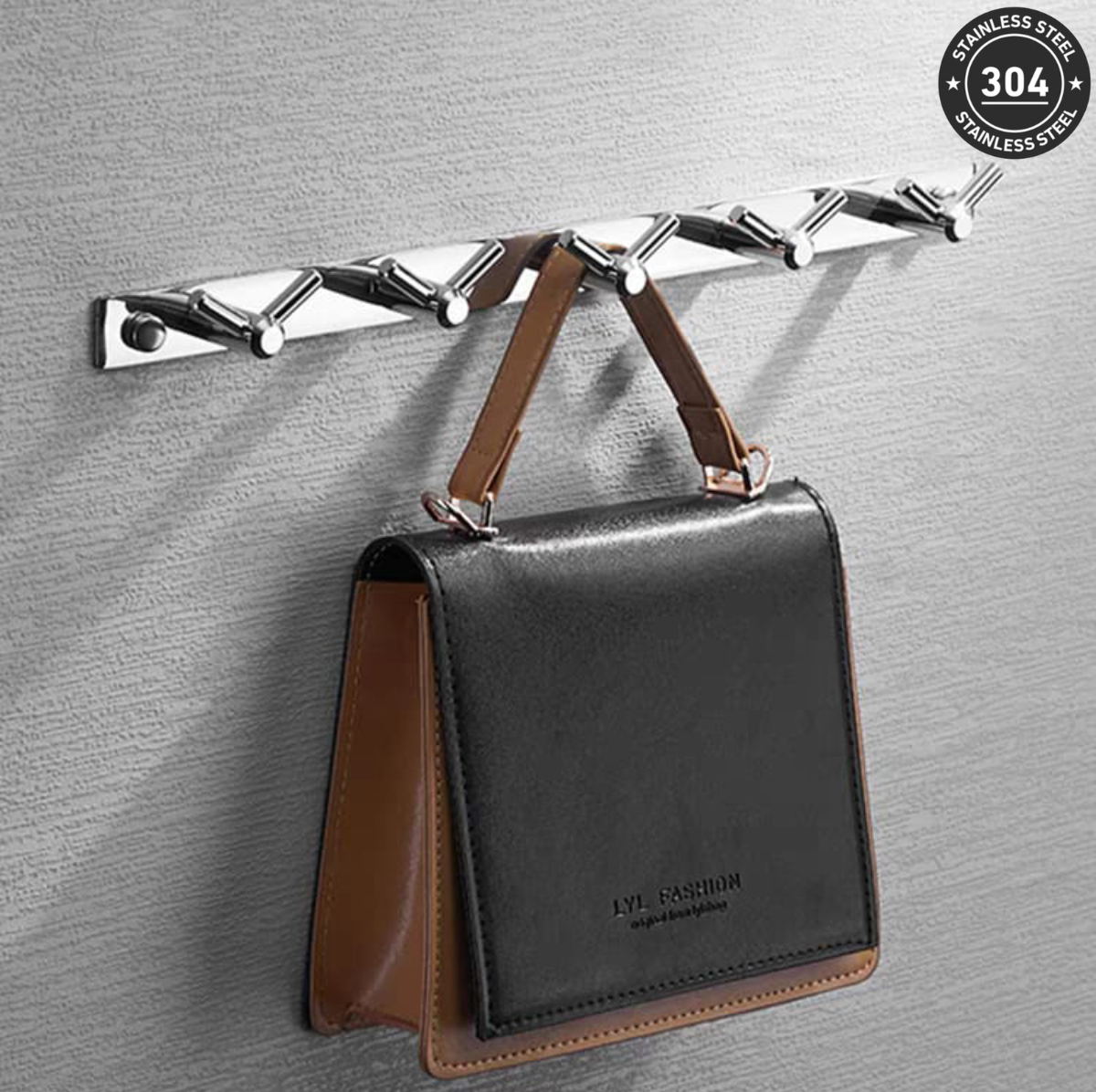 Stainless Steel Double Hook Rack