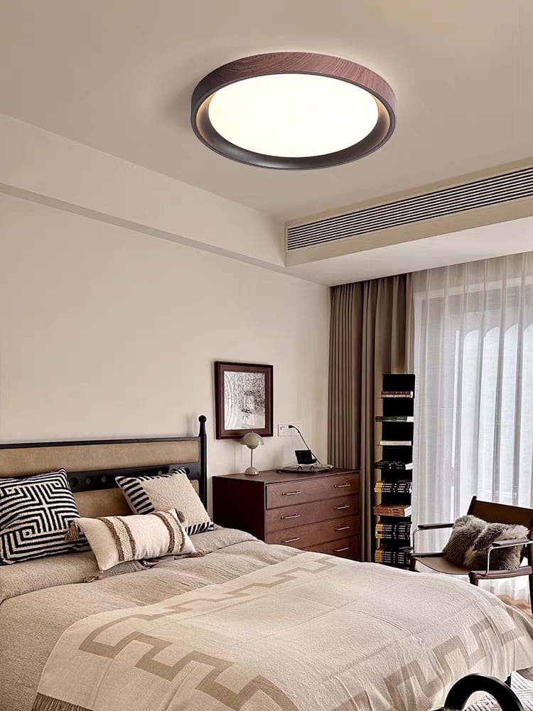 Nordic Wood Ceiling Light (C/1963 - BK/WD)