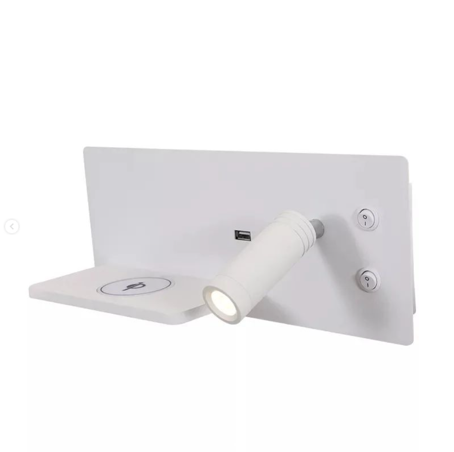 Smart Bedside Lamp with Wireless Charging