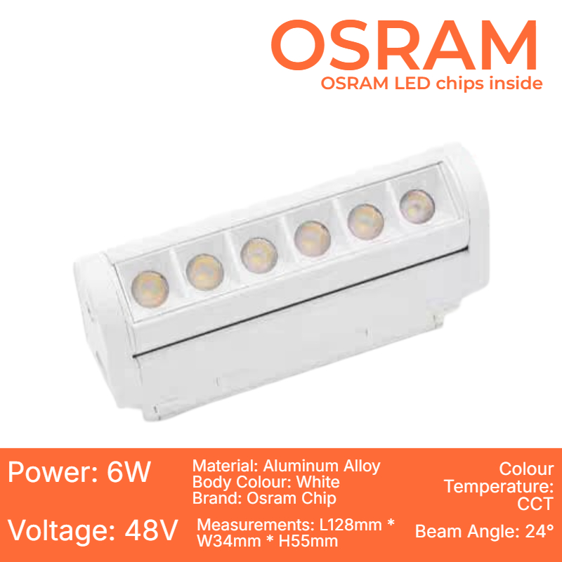 White Slim Magnetic Track (6W Rotate Track)