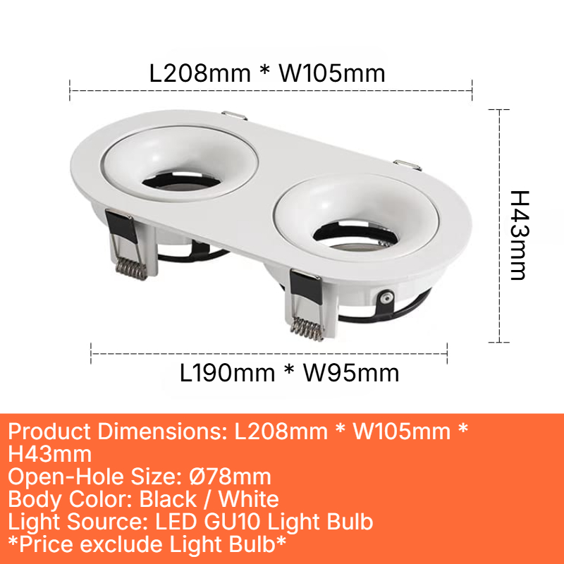 GU10 Casing (DL-1660x2-A)