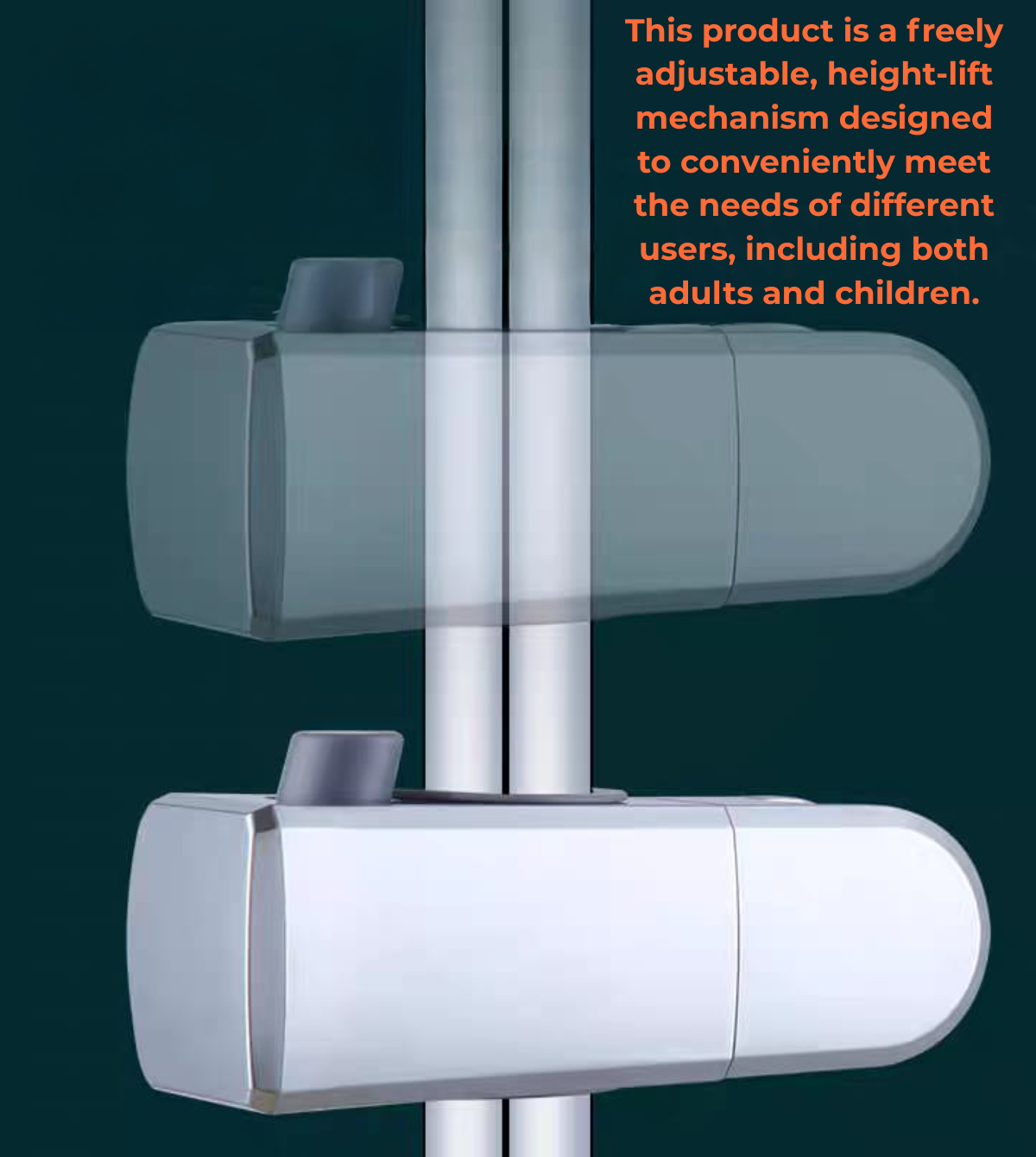 Adjustable Shower Head Holder (HOLDER/SLV CH/TT/BK)