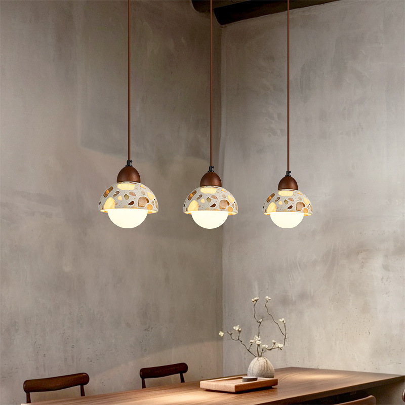 Nordic Stone Marble Round Pendant