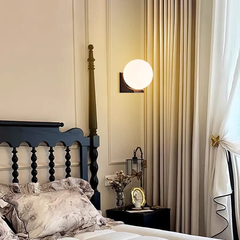 Dark Walnut Evelyn Orb Wall Lamp