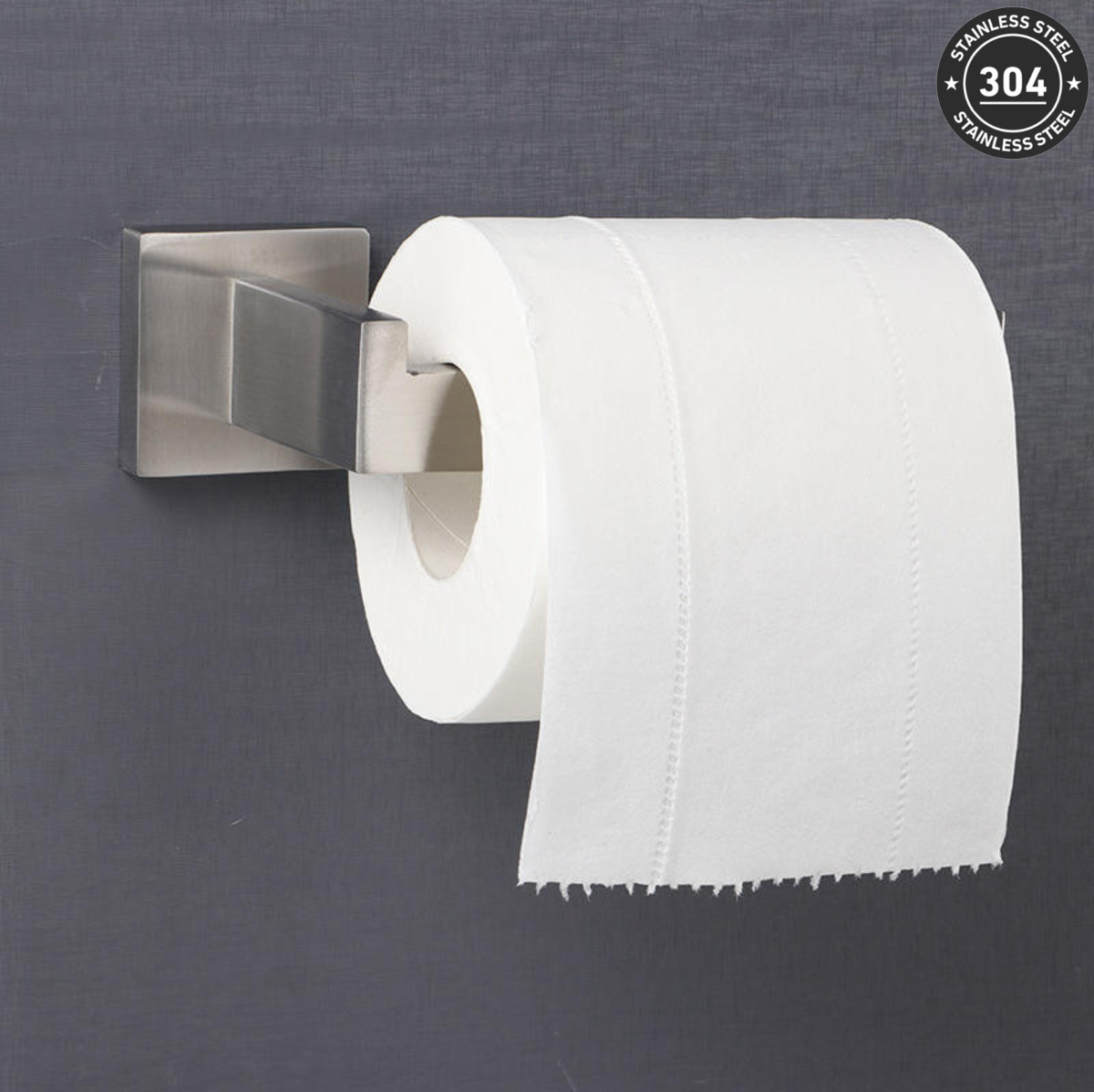 Stainless Steel Open Toilet Paper Holder (TS-1098-5 CH/BK)