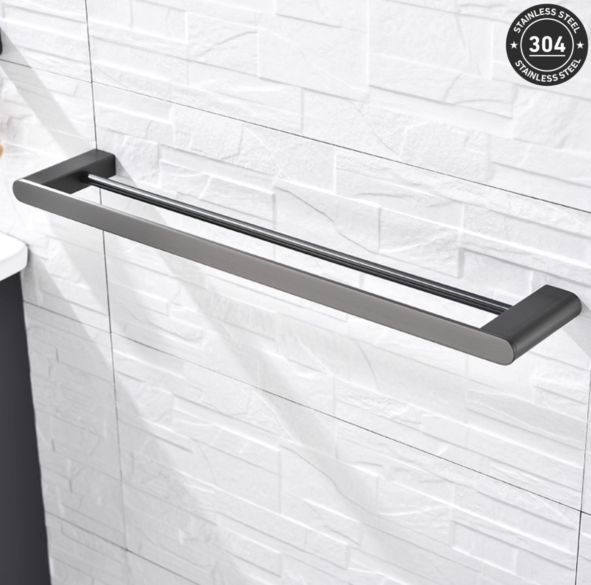 Stainless Steel Double Towel Rail (TS-5902 TT/BK/CH/GD)